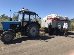 Хамза Исмуханов посетил фермерское хозяйство в Тулугановке