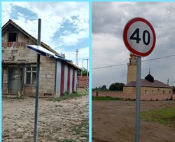 Вандалы гнут дорожные знаки в володарском селе Тумак